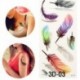 4db stílusú O - Vízálló ideiglenes tetováló matricák a nők számára Body Art Transfer matrica 3D-s pillangók rózsa