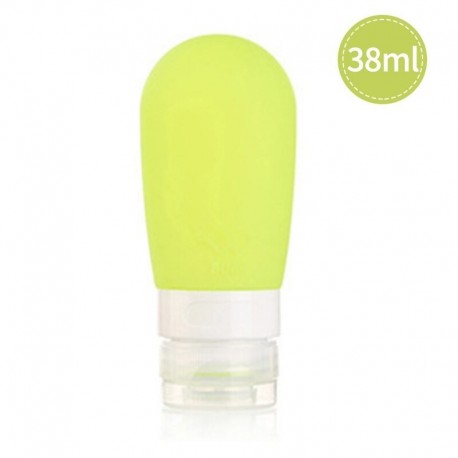 38ml zöld - 1db 38 / 80ml üres utazási újratölthető palackok hordozható szilikon préselő présü palack lotion sampon