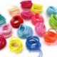 300PCS - 300-2000db színes elasztikus gumiszalag hajgyűrű haj kiegészítők lány aranyos lófarok ráncos frizura