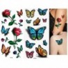 2db 3D rózsás tetováló matricák Body Art vízálló ideiglenes tetoválások ujjú hamis kicsi rózsaszínű matricák
