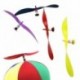 Gyerekek Vicces kivehető helikopter propeller baseball sapka Szülő fiúk színes patchwork nap kalap