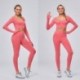 Női jógakészletek edző sportruházat otthoni edzőteremhez Fitness öltöny Leggings Sportruházat Magas derék nadrág