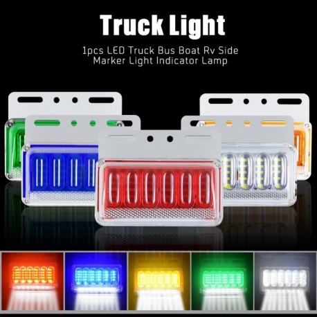 6D 1db teherautó 37 LED oldalsó jelzőfények figyelmeztető hátsó lámpa autó autó utánfutó lámpák sárga DC24V