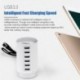 Univerzális USB gyors töltő 6 portos hub töltőállomás asztali utazó hálózati adapter Gyorstöltés