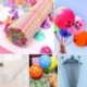 Színes latex léggömb pálcák PVC rudak léggömb tartó botok csészével baba zuhany gyerekeknek születésnapi party
