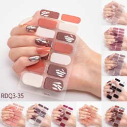 14db/Sheet Nail Art matricák Glitter Gradient Color Nail matricák Vízálló tartós Nail Art matricák DIY Öntapadó