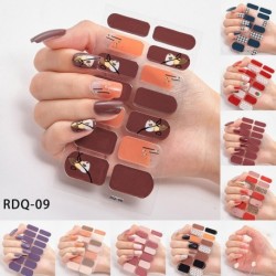 14db/Sheet Nail Art matricák Glitter Gradient Color Nail matricák Vízálló tartós Nail Art matricák DIY Öntapadó