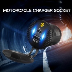 36W QC3.0 Gyorstöltő autós töltő Telefon USB típusú C PD motorkerékpár gyors töltés