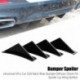 Univerzális 4 db autós SUV hátsó hátsó lökhárító diffúzor Shark Fin Spoiler ajakszárny osztó