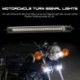 1PC LED motorkerékpár gyűrű villás szalag lámpa irányjelző lámpa DRL borostyánsárga fehér villogó villogó villogó