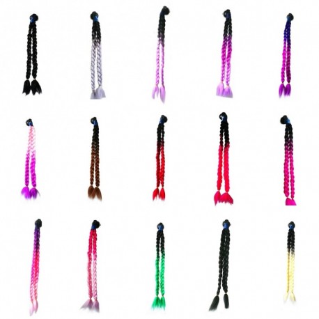 Motorkerékpár Motorkerékpár sisakok Zsinór Paróka Twist Dual Pigtail Ponytail Sucker Bow