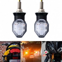 2db mini univerzális motorkerékpár LED irányjelző fények sárga villogó fény világítás hátsó lámpa