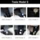 Autóközponti konzol tároló doboz Tesla Model S 2012-2018 szilikon fekete színű