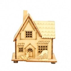 Szín: 2 réteg - Karácsonyi fa világító ház LED-es világító fali fényes kabin karácsonyfára függő függő dísz