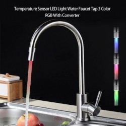 Világító LED-es vízcsap cserélhető fényű konyhai zuhany csapvíz megtakarítás újdonság világító csaptelep