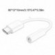 Fehér szín - C típusú - 3,5 mm-es átalakító adapter USB-C jack fülhallgató fejhallgató kábel Audio Aux kábel adapter