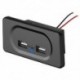 Típus: fekete - Kettős USB töltő aljzat 4.8A 3.1A 12v motorkerékpárhoz autó teherautó ATV hajó autó Rv busz 2.1A 2.4A