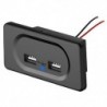 Típus: fekete - Kettős USB töltő aljzat 4.8A 3.1A 12v motorkerékpárhoz autó teherautó ATV hajó autó Rv busz 2.1A 2.4A