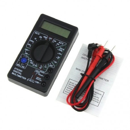 Fekete szín - DT-830D Mini Pocket Digitális Multiméter 1999 Számít AC/DC Volt Amper Ohm Dióda hFE Folytonosság Tester