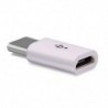 Fehér szín - Univerzális USB 3.1 Type-C csatlakozó a Micro USB dugaszoló aljává átalakító Mini hordozható USB-C