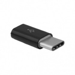 Fekete szín - Univerzális USB 3.1 Type-C csatlakozó a Micro USB dugaszoló aljává átalakító Mini hordozható USB-C