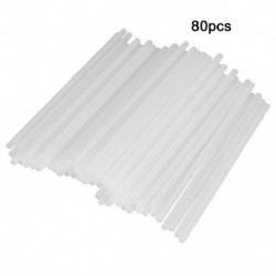 Fehér szín - 80db 3,2 mm-es Biztonságos műanyag Nyalóka Stick Cake Pop Sucker Sticks Csokoládé Cukorcukor Nyalóka