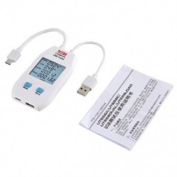 Fehér szín - UNI-T USB-tesztelő UT658 sorozatú USB-kapacitás-tesztelő Feszültség/áram/kapacitás/energia/ellenállás