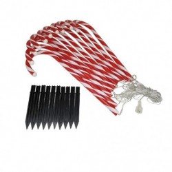 Kibocsátó szín: Napenergiával működő - Napelemes lámpa Kerti lámpa karácsonyi dekoráció Gyep Candy Cane Lights