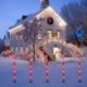Kibocsátó szín: Napenergiával működő - Napelemes lámpa Kerti lámpa karácsonyi dekoráció Gyep Candy Cane Lights