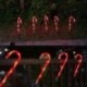 Kibocsátó szín: Napenergiával működő - Napelemes lámpa Kerti lámpa karácsonyi dekoráció Gyep Candy Cane Lights