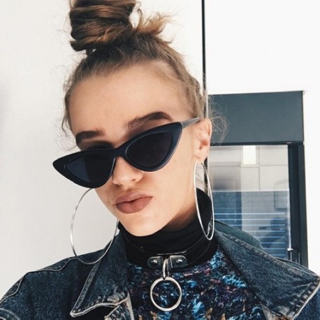 Fekete szín - Retro Fashion Eye Napszemüveg Vintage Cat Napszemüveg Női Háromszög Napszemüveg Szemüveg Oculos De Sol