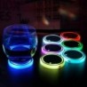 Fehér szín - Autós LED poháralátét 7 színű világító RGB fényszőnyeg fényérzékelővel rezgésérzékelővel