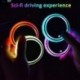 Fehér szín - Autós LED poháralátét 7 színű világító RGB fényszőnyeg fényérzékelővel rezgésérzékelővel