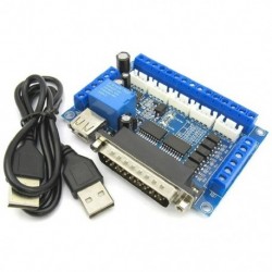 MACH3 interfész kártya 5 tengelyes CNC kiszakító kártya USB kábellel a léptetőmotor meghajtóhoz MACH3 párhuzamos port