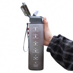 Szín: A - 1000 ml-es vizespalack Motivációs Sport Hordozható Vizes Poharak Time Maker-rel Szivárgásmentes italpohár