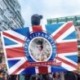 Szín: kék - Brit Egyesült Királyság zászlaja II. Erzsébet királynő platina jubileumi 70. évfordulója 3x5 Ft UK Royal