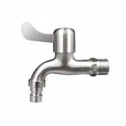 Szín: ezüst - Falra szerelhető mosógép csaptelep rozsdamentes acél mosoda Fürdőszoba Bibcock kerti csaptelep Mosógép