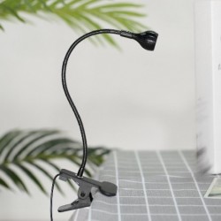 Test színe: fekete - USB Led asztali lámpa mini csíptetős, rugalmas fényes LED UV lámpa, állítható ragasztós