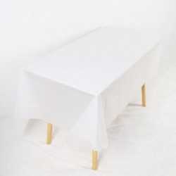 Szín: téglalap fehér - 1db 137x274cm műanyag eldobható terítő kültéri piknik kemping szőnyeg Születésnapi party