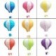 Szín: sárga szivárvány - 12 hüvelykes 30 cm-es karácsonyi lógó papír lámpák hőlégballon papír lámpák