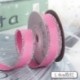 Szín: 16mm rózsa - 5 Yards ezüst szélű Grosgrain szatén szalag 16mm/25mm csillogó hagyma szalagok esküvői karácsonyi