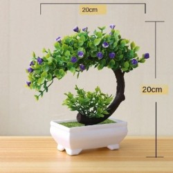 Szín: lila yuyameiguilei - Violet sorozat Bonsai mesterséges növények Cserepes hamis növények Cserepes fű műanyag