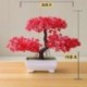 Szín: xingxingqiu vörös - Új mesterséges növények Piros bonsai kis fa cserepes növények Hamis virág cserepes díszek