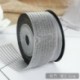 Szín: Csíkos szürke kék - 25 mm-es 5 Yards/tekercs csíkos organza szalagok Kézzel készített szalag barkács esküvői