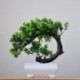 Szín: yueyahe zöld - 1 db mesterséges zöld növények Bonsai műanyag virágok kis fa cserepes növény Cserepes díszek