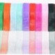 Szín: krém - 50 yard/tekercs 15 mm-es sifon organza szalag kézműves selyem szalag masni kézműves munkákhoz DIY