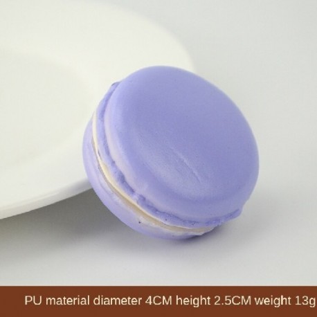 Szín: 4 cm-es macaroon lila - 1 db szimulációs Macaron modell hamis tortakrém, rágcsálnivaló gyermekek korai oktatási