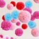 Szín: sötét rózsaszín - 12&*39 &*39 30 cm Esküvői dekoráció Rendezvények Kiegészítők Pom Pom Selyempapír Pompon