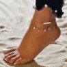 Fém szín: 50261 - Vintage bokaláncok nőknek Starfish Shell medál bokalánc nyári strandláb boka bohém bokalánc