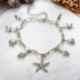 Fém szín: 50160 - Vintage bokaláncok nőknek Starfish Shell medál bokalánc nyári strand láb boka bohém bokalánc